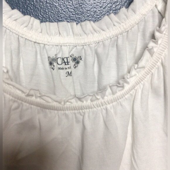 White Sleeveless Top Cato Medium (0098) - Picture 4 of 4